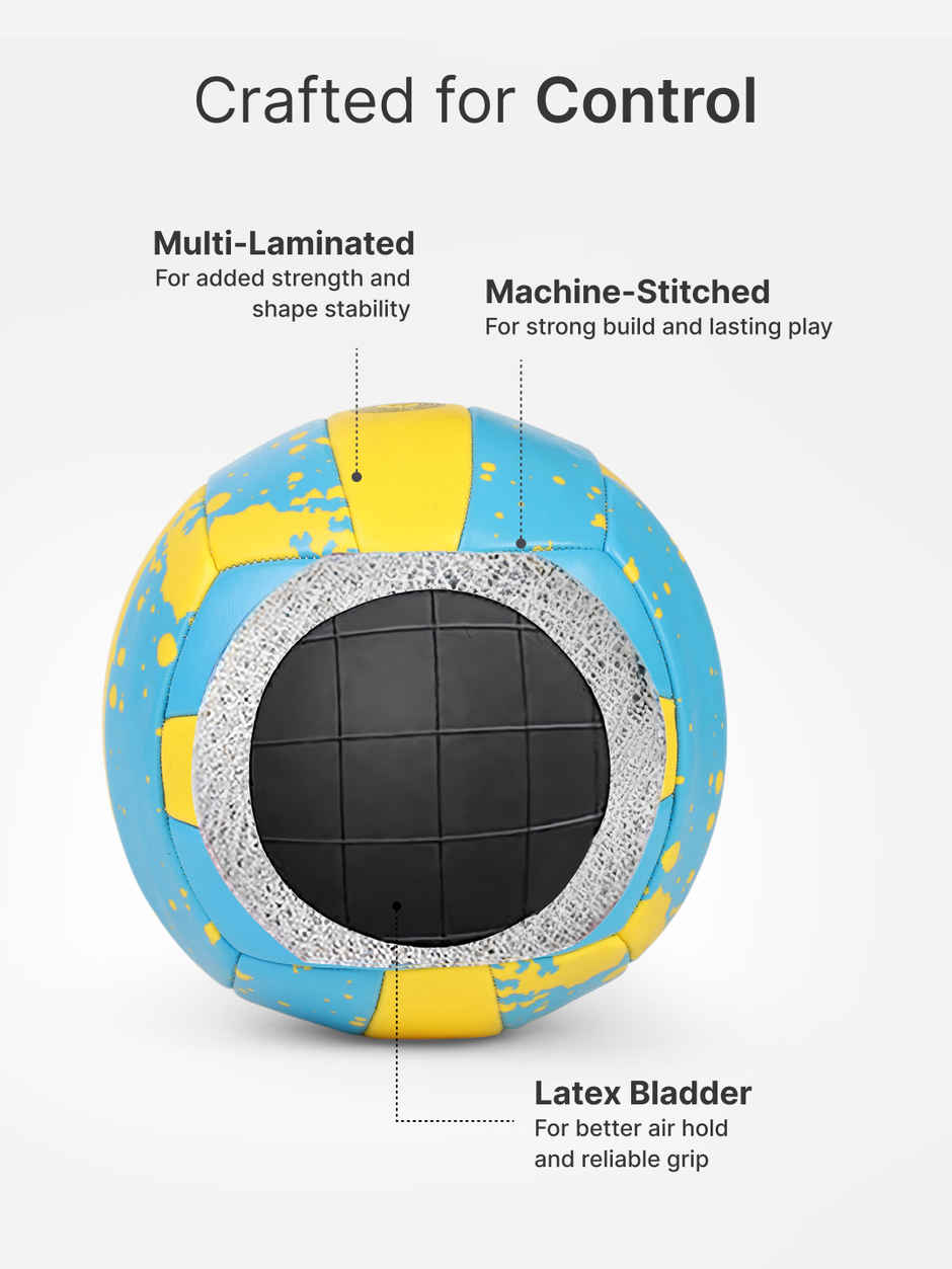 Cult Volleyball ACE Machine-Stitched | Blue & Yellow