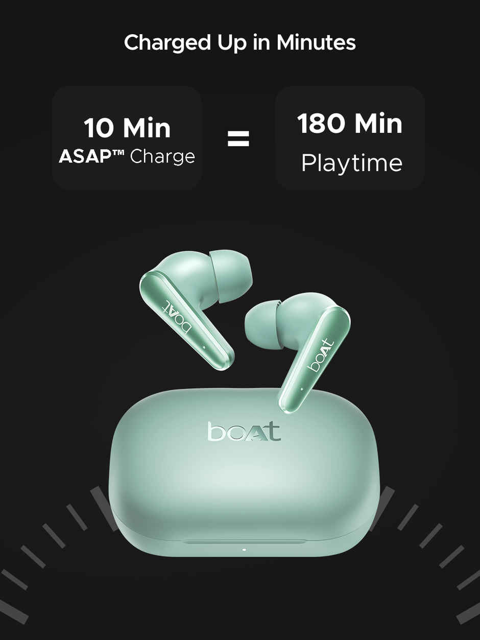 boAt Airdopes 280 ANC 32dB | 60Hrs | 13Mm Drivers | 4Mics Enx | Aquamarine Green