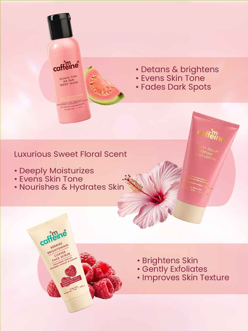 mCaffeine Berry Cute Glow Gift Kit