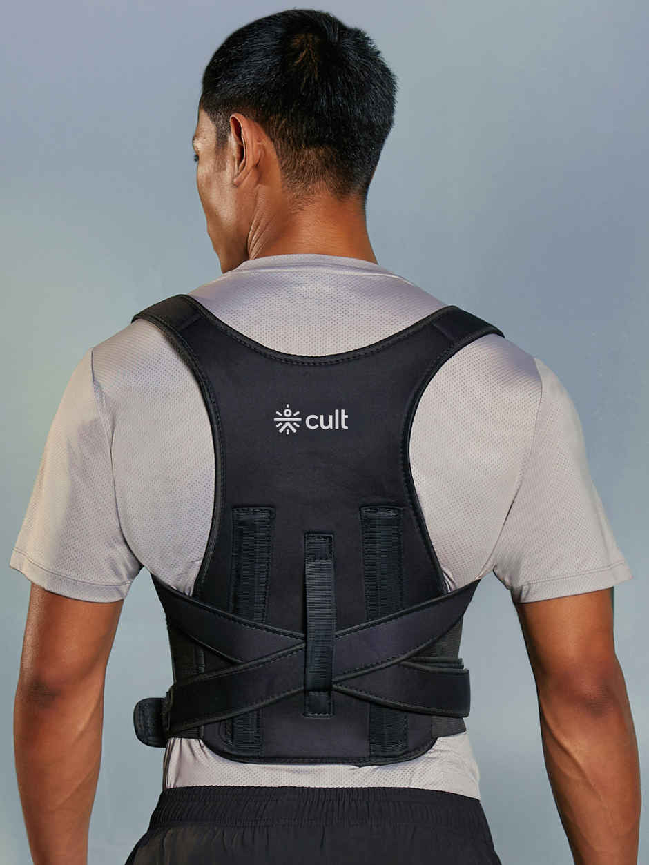 Cultfit Unisex Posture Corrector | Black