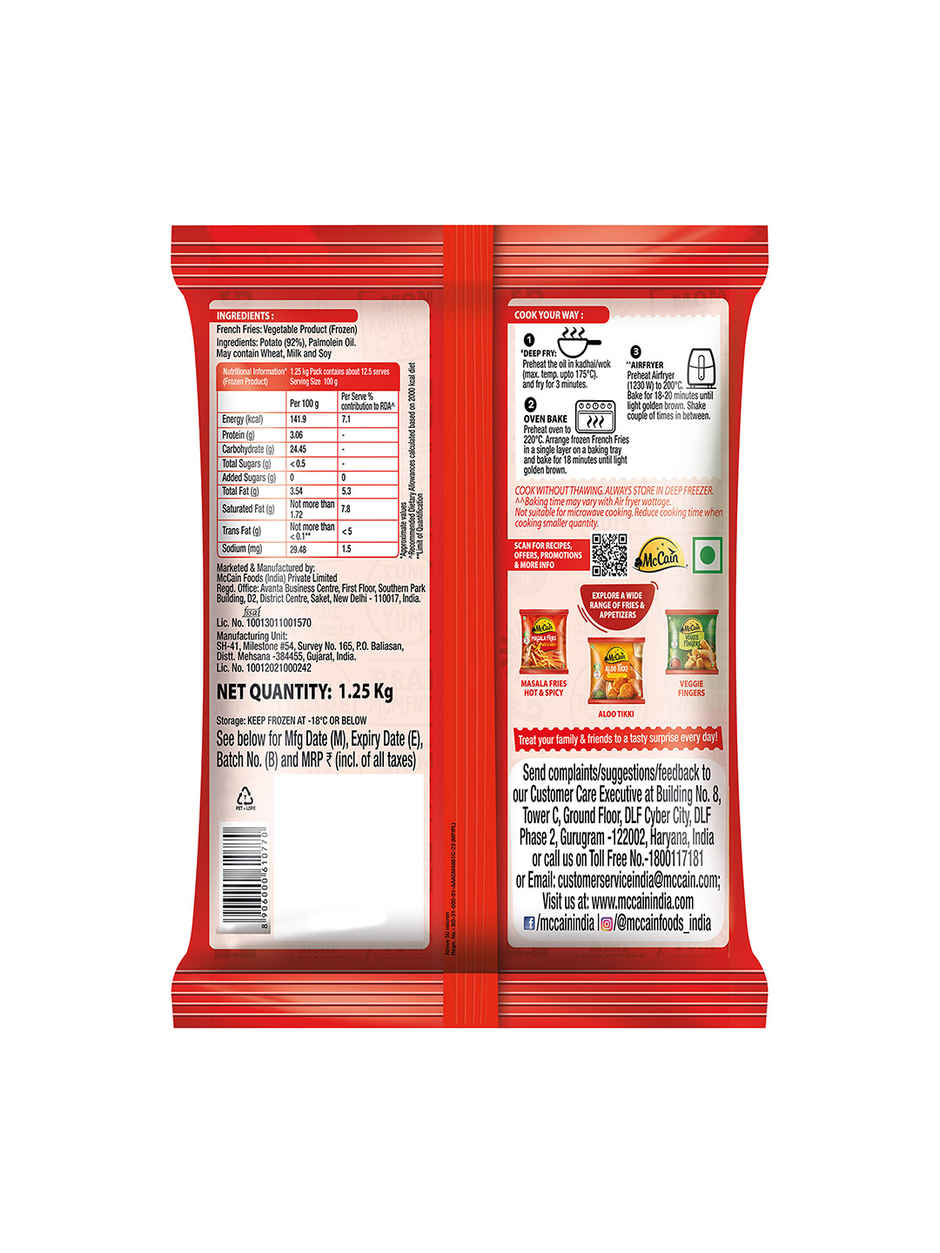 McCain French Fries | Crispy & Ready to Cook