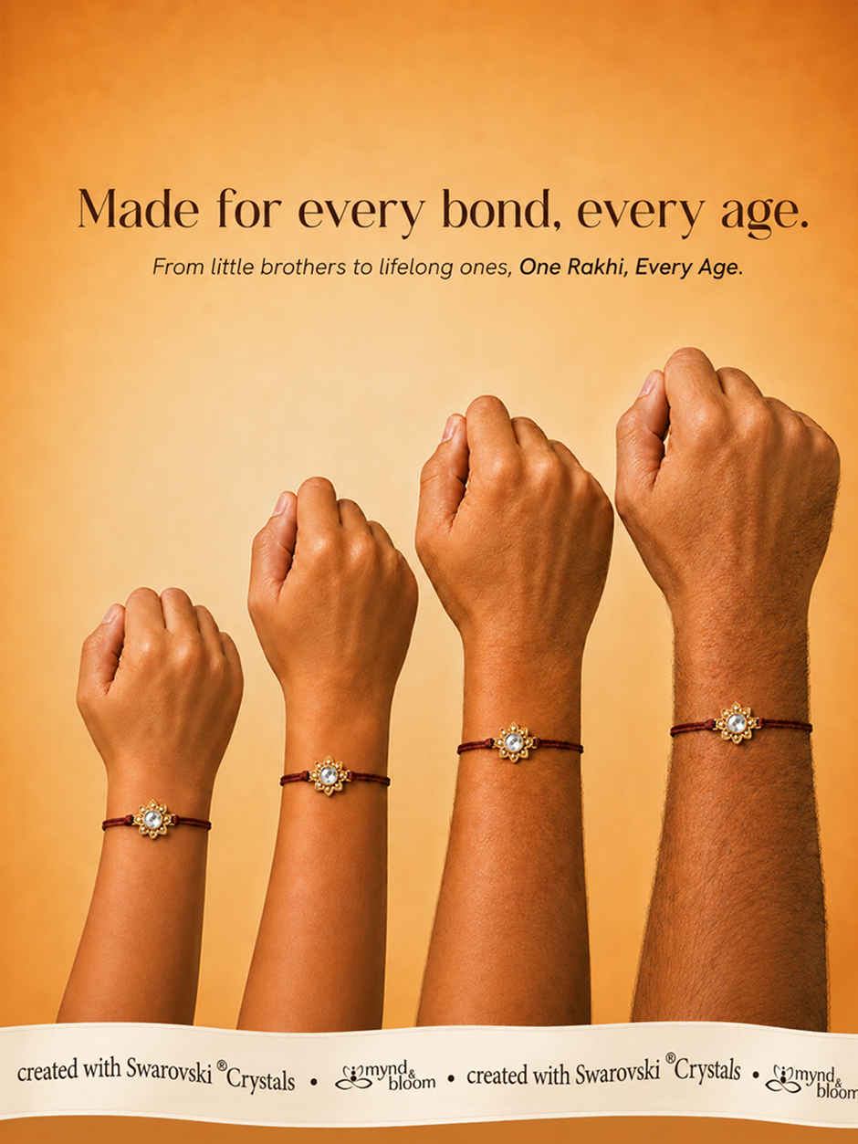 Swarovski - Fleur de Lotus Rakhi Rakhi | Carat Gold Plating