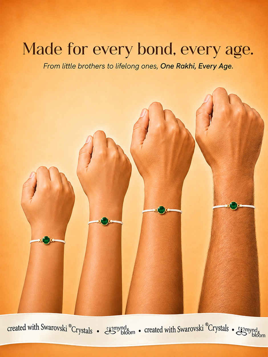 Swarovski - Emerald Eclat Rakhi Rakhi | Carat Gold Plating