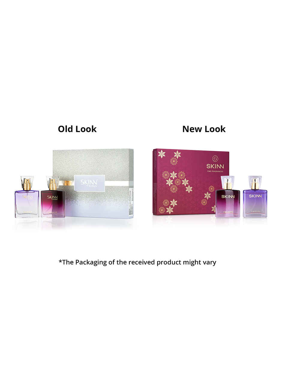 Skinn By Titan Women Celeste & Sheer Miniature Edp Gift Set
