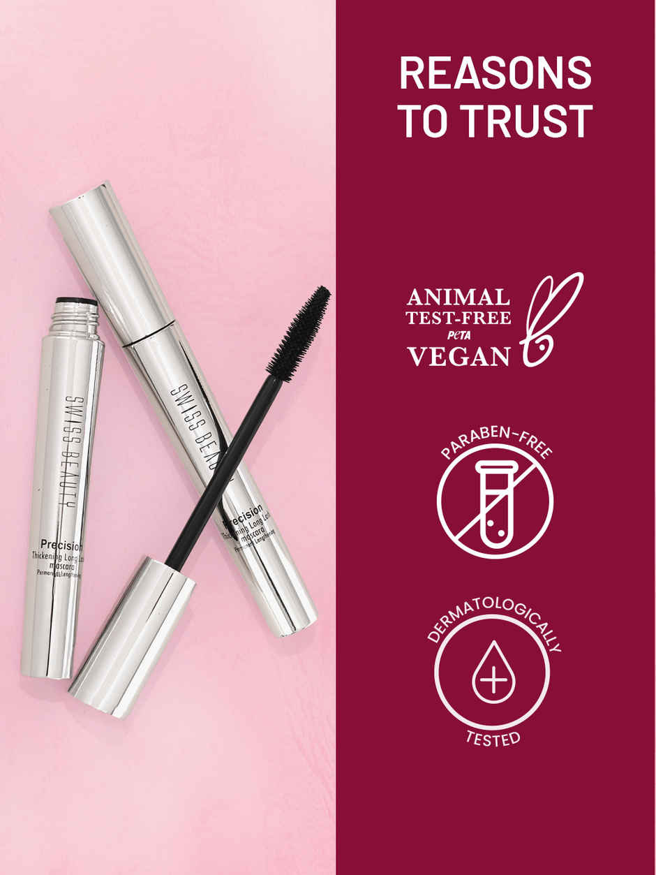 Swiss Beauty Precision Thickening Long Lash Mascara | Black