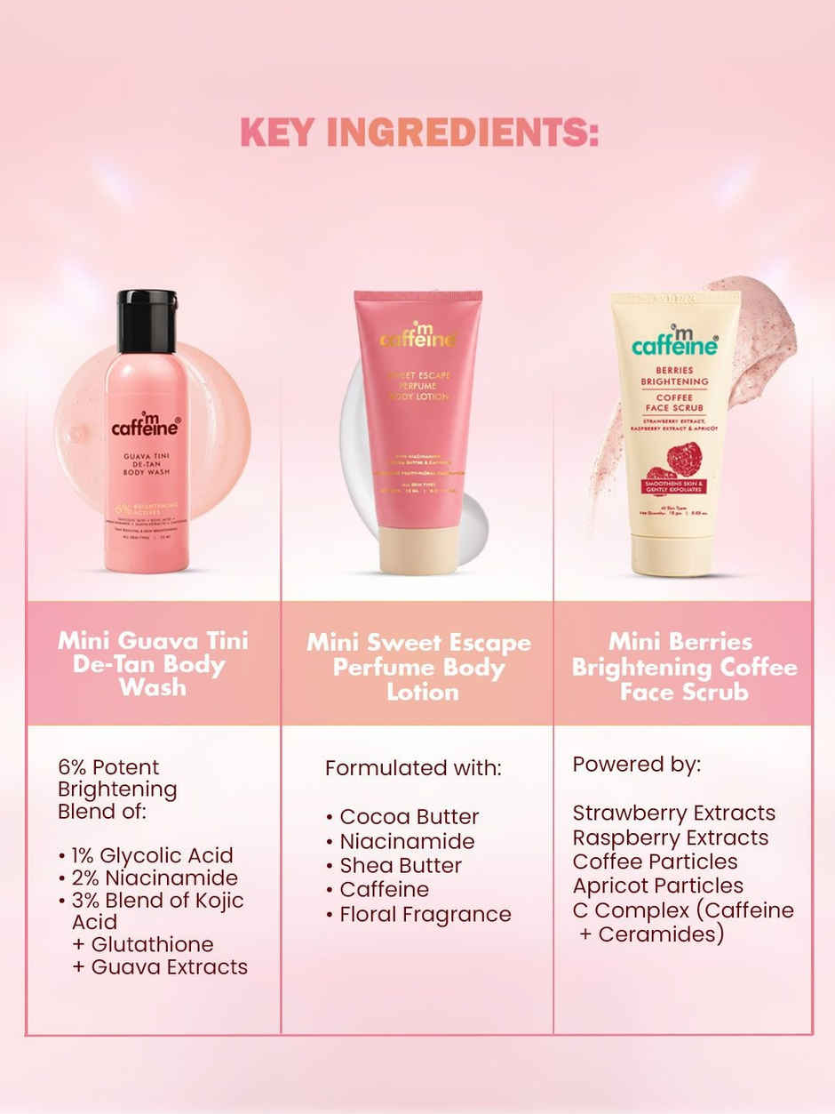 mCaffeine Berry Cute Glow Gift Kit