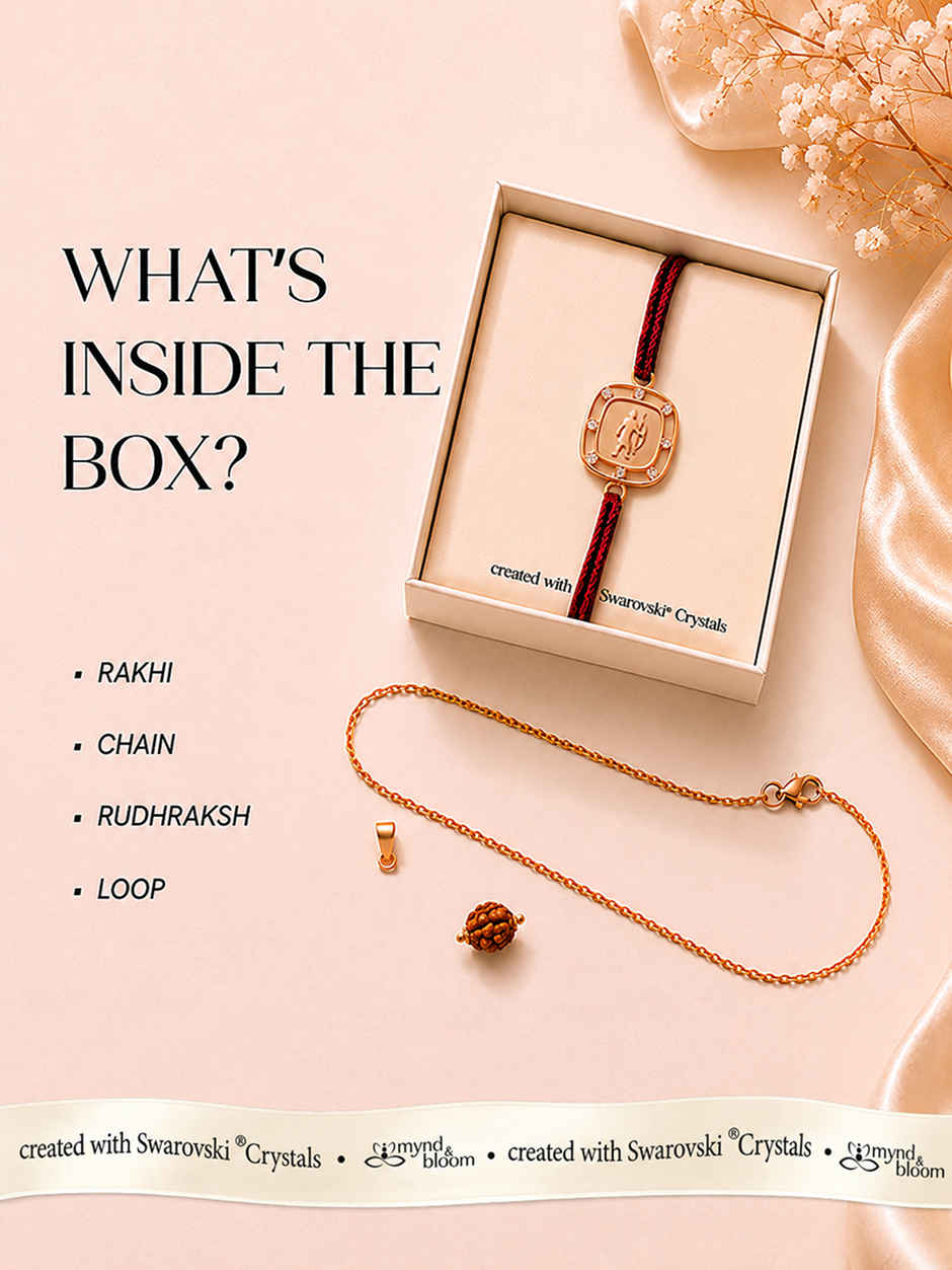 Swarovski - Ram Emblem Rakhi | Carat Gold Plating