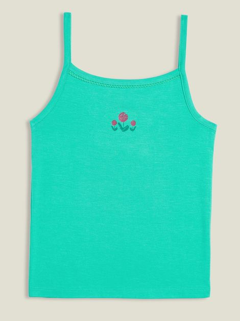 XY Life Slips for Girls, Tencel Modal, Antimicrobial - Dark Pink+Aqua Green | 5-6Y| Pack Of 2