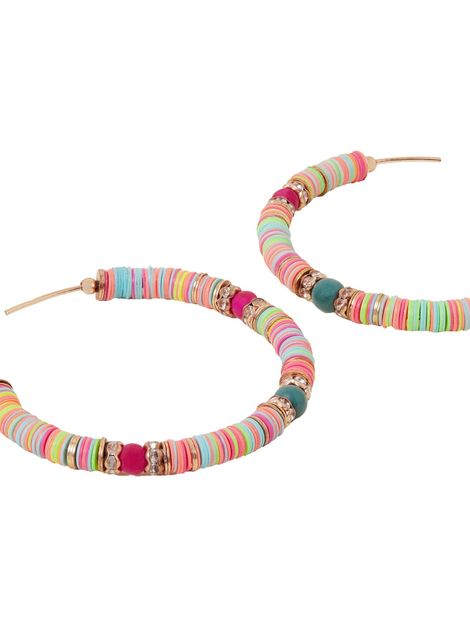 Accessorize London Women's Multi Bright Disc Hoop Earrings - Multi