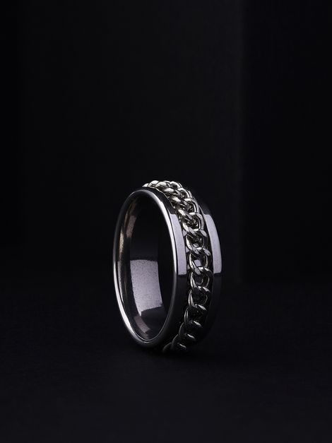 Priyaasi Men's Silver Plated Ring (Bd-Rng-30060)