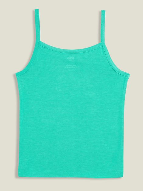 XY Life Slips for Girls, Tencel Modal, Antimicrobial - Dark Pink+Aqua Green | 5-6Y| Pack Of 2