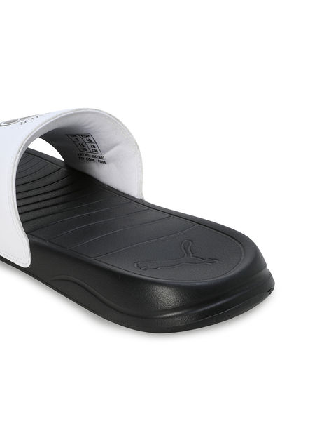 Puma Men's Xerxes Slides | Black and White - UK 6