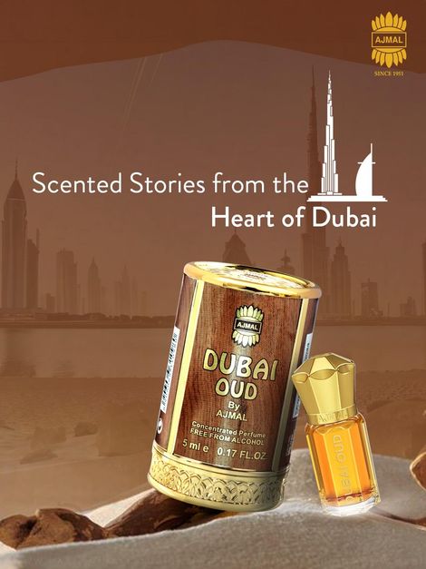 Ajmal Dubai Oud Concentrated Perfume Free From Alcohol For Unisex
