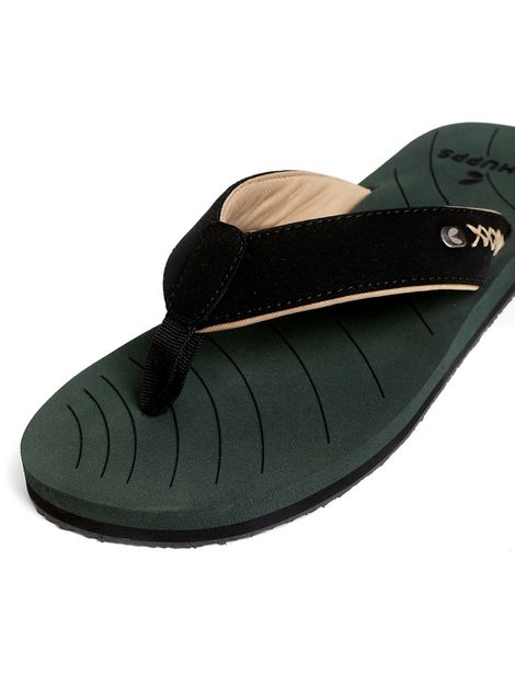 Chupps Men's X-Flex Olive & Green Flip Flops - UK9