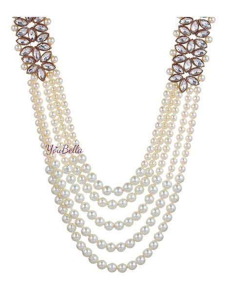 YouBella Stylish Latest Traditional Jewellery Pearl Jewellery Set for Women (YBNK - 5523)