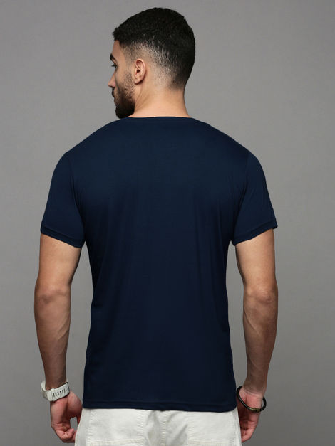 ACTIMAXX Men's Where Comfort Meets Performance Cozi Round Neck T-Shirt | Navy - L