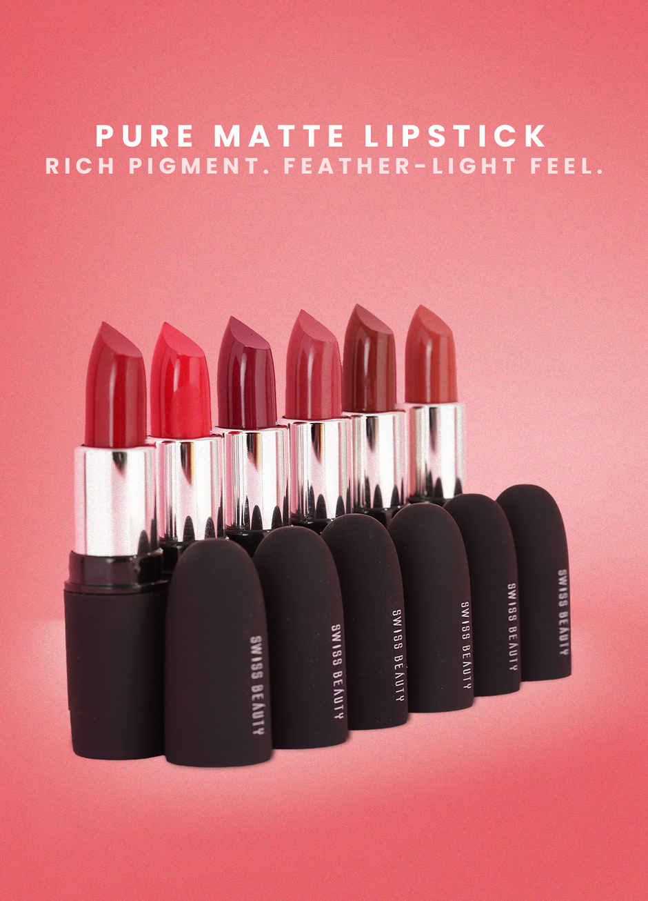 Swiss Beauty Pure Matte Lipstick | 222 Hot Nude