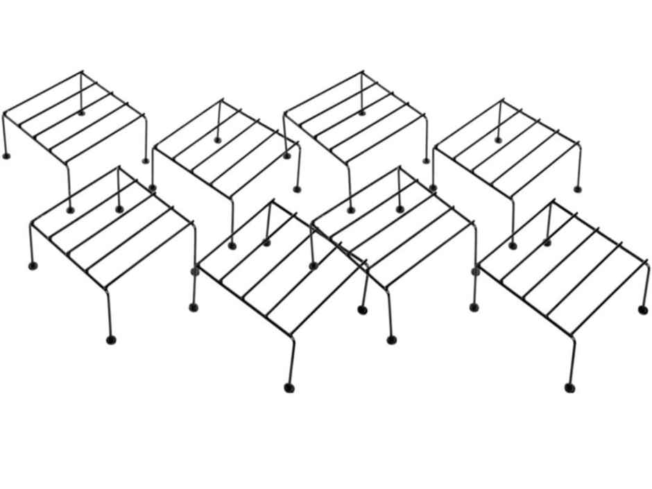 Homeharmony Metal Planters | Square Shaped | Black | For Planter Indoor and Outdoor