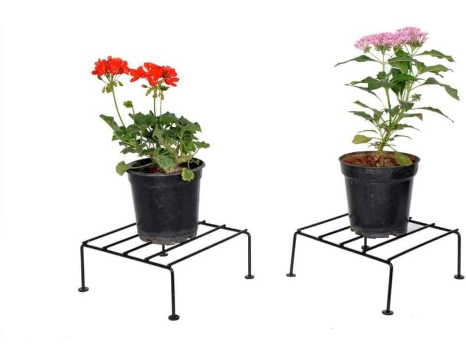 Homeharmony Metal Planters | Square Shaped | Black | For Planter Indoor and Outdoor