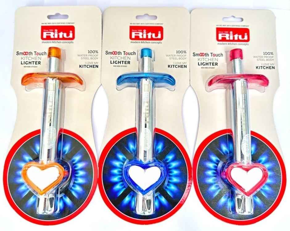 Ritu Gas Stove Lighter with Hanging Stand | Colour May Vary