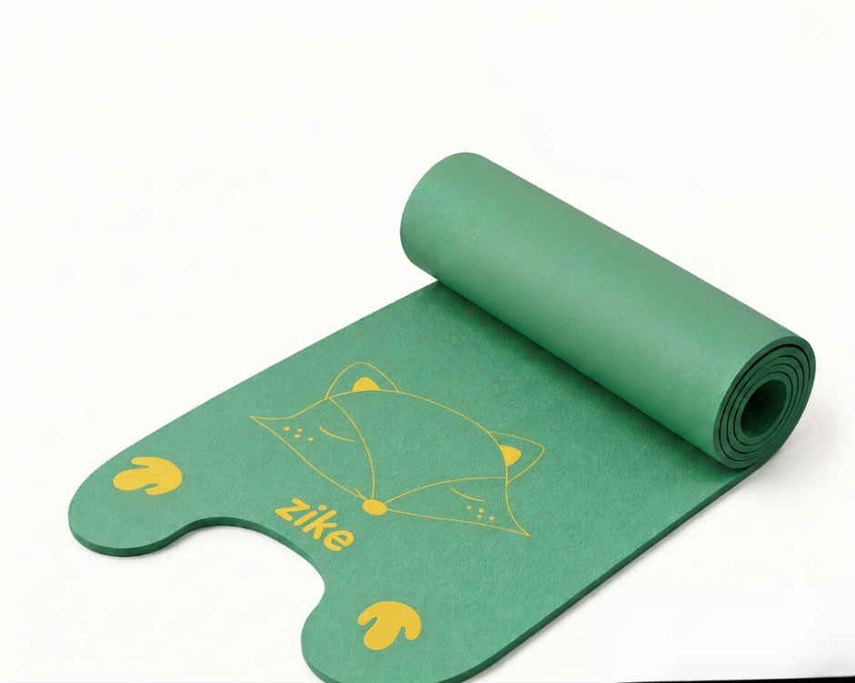 Zike Kids 4mm Yoga Mat Forest Friend, Olive Green, EVA, 5 x 2 ft