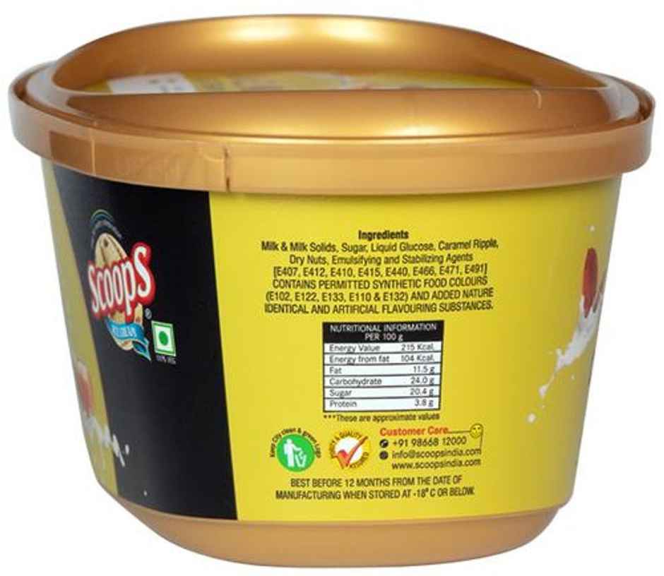Scoops Caramel Nuts Ice Cream Cup
