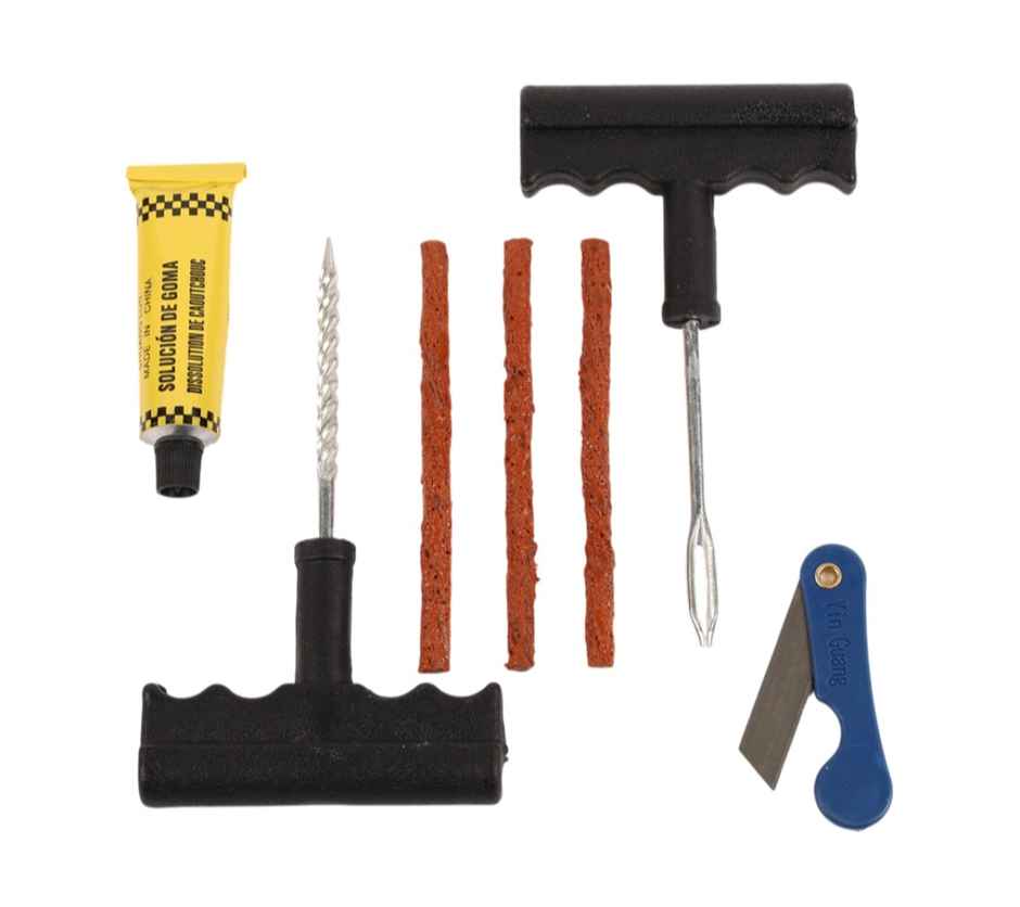 Motorzee Universal Tubeless Tyre Puncture Kit for Cars Bikes Trucks Autos