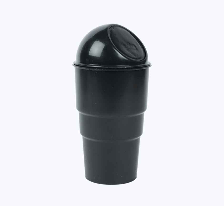 Motorzee Plastic Car dustbin Black Car Trash Bin Car Trash Can