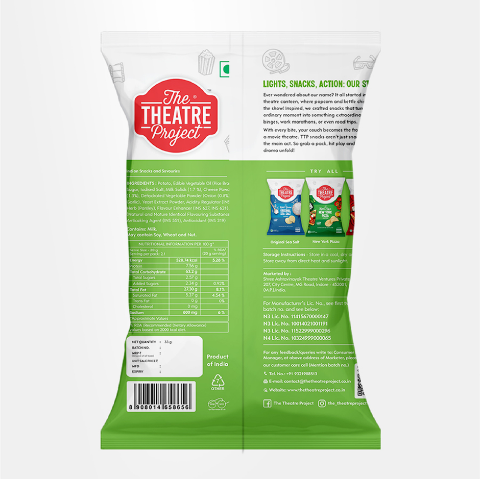 The Theatre Project Crinkle Cut-American Style Cream & Onion