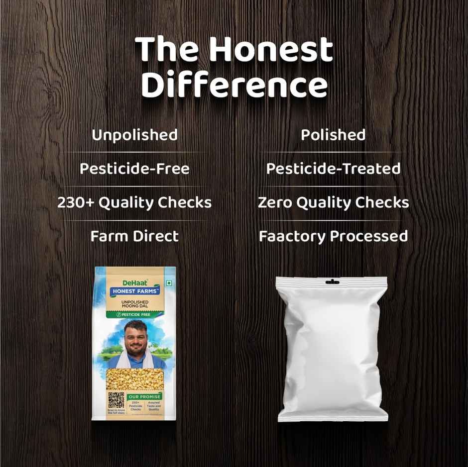 DeHaat HF Unpolished Moong Dal | Pesticide Free