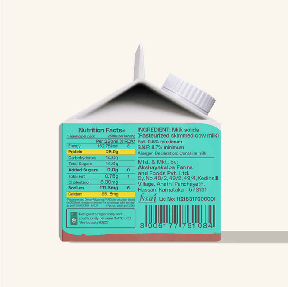 Akshayakalpa Organic High Protein Milk