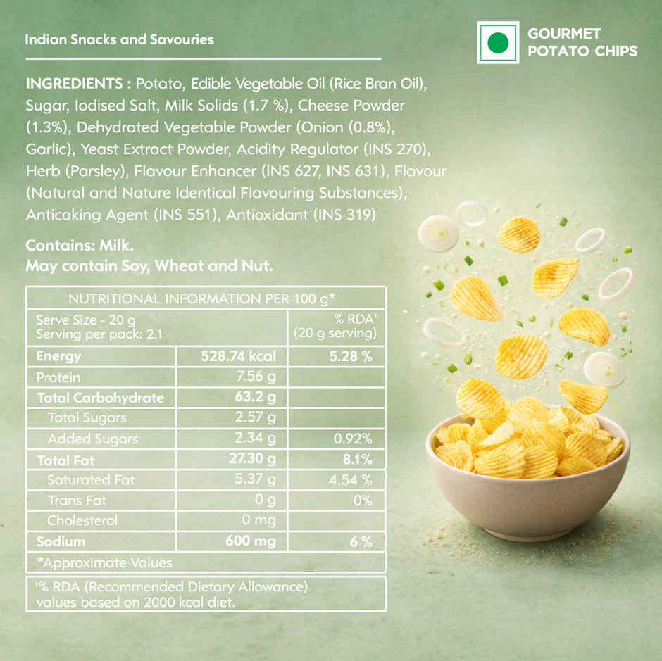 The Theatre Project Crinkle Cut-American Style Cream & Onion