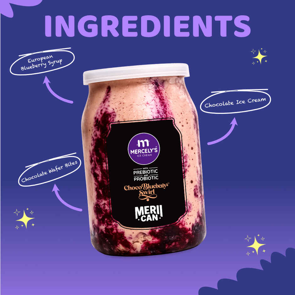 Mercely's Merii Can Chocolate Blueberry Swirl Ice Cream Sundae