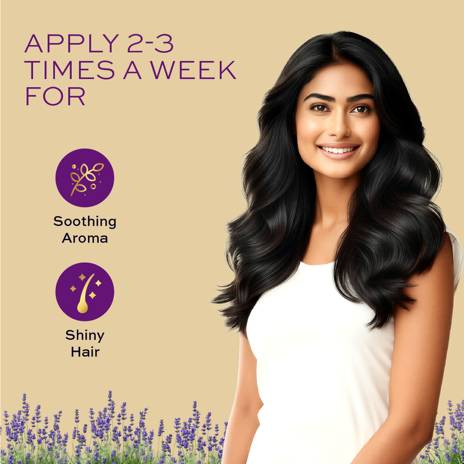 Parachute Advansed Lavender Essential Oil | 100% Pure | Long & Thick Hair | Soft & Shiny Hair