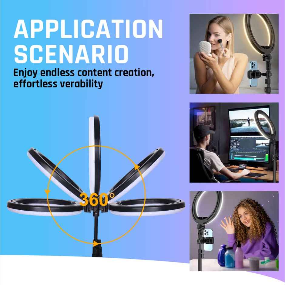 Tygot 10 Inch Ring Light with 7 ft Tripod Stand