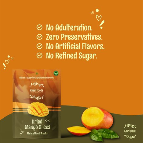 Khari Foods Premium Mango Dried Fruit | On the go Snack