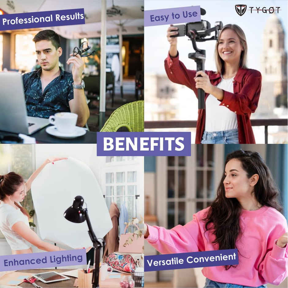 Tygot Vlogging Kit 6 in 1 Tripod Stand(3.5mm Jack)