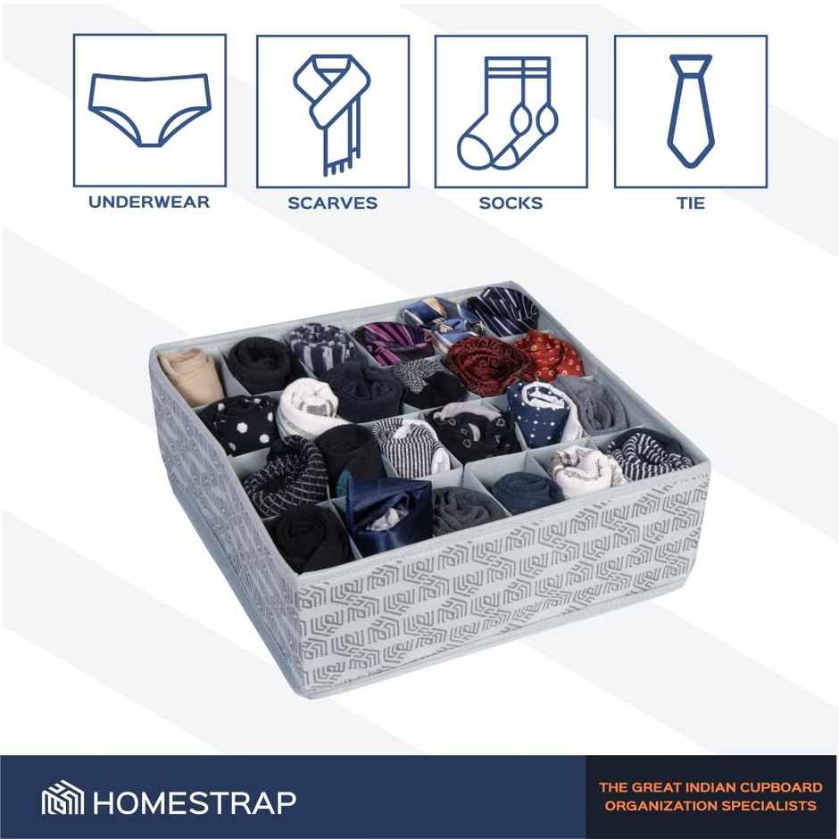 Homestrap 24 Compartment Wardrobe Socks Organizer