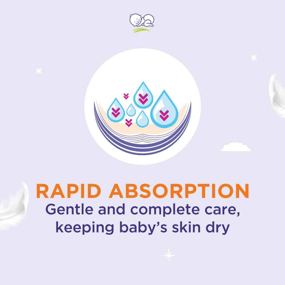 Himalaya Total Care Baby Pants Diapers New Born - 54 Count Anti-Rash Shield 0-5 Kg