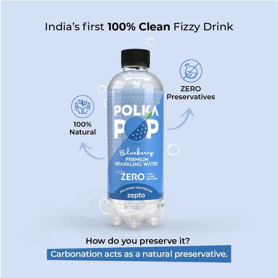 Polka Pop Zero Sugar Blueberry Sparkling Water