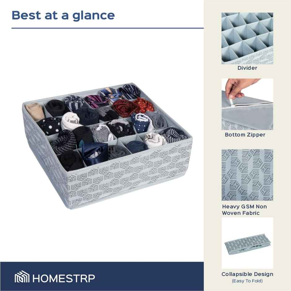 Homestrap 24 Compartment Wardrobe Socks Organizer