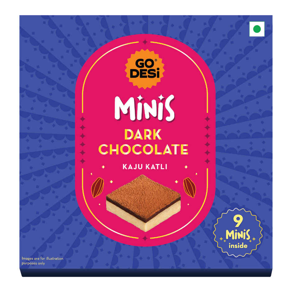 GO DESi Minis: Dark Chocolate Kaju Katli