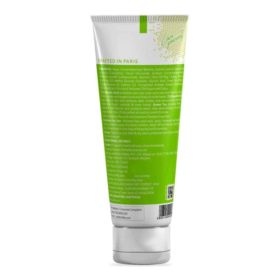 Nano White 2% Salicylic Acid, 1% Glycolic Acid & Green Tea Face Wash