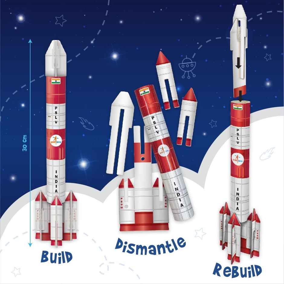 Imagimake Mapology Mission Mangalyaan - Space Learning 3D Model Puzzle for Kids Gifting (5+ Years)