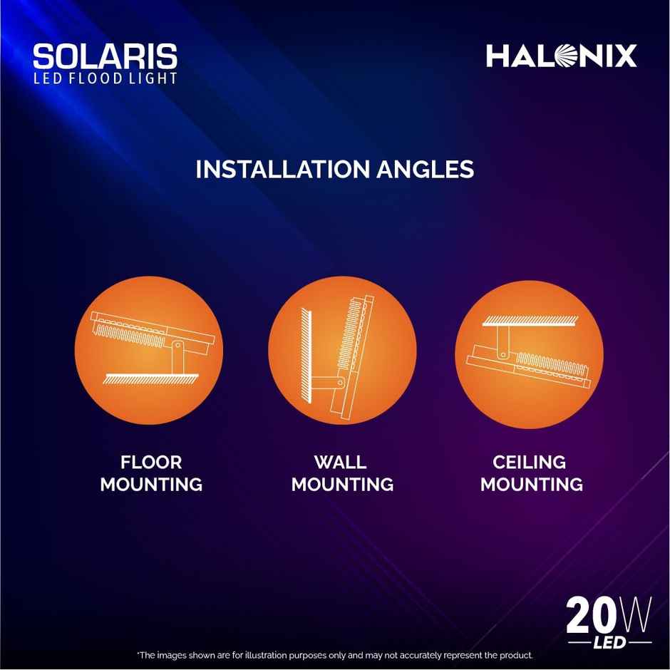 Halonix 20W Waterproof White Outdoor Flood Light