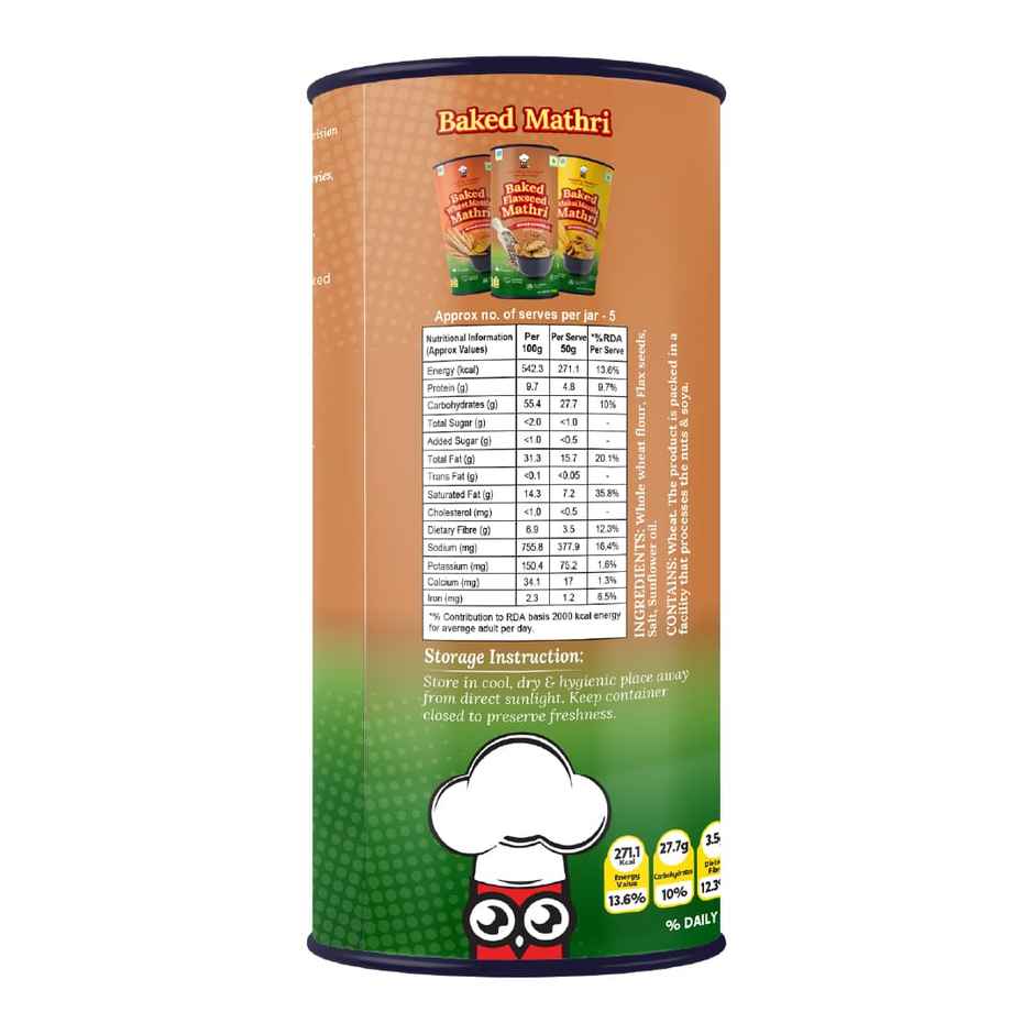 Healthy Master Baked Wheat Mathri | Flax seed