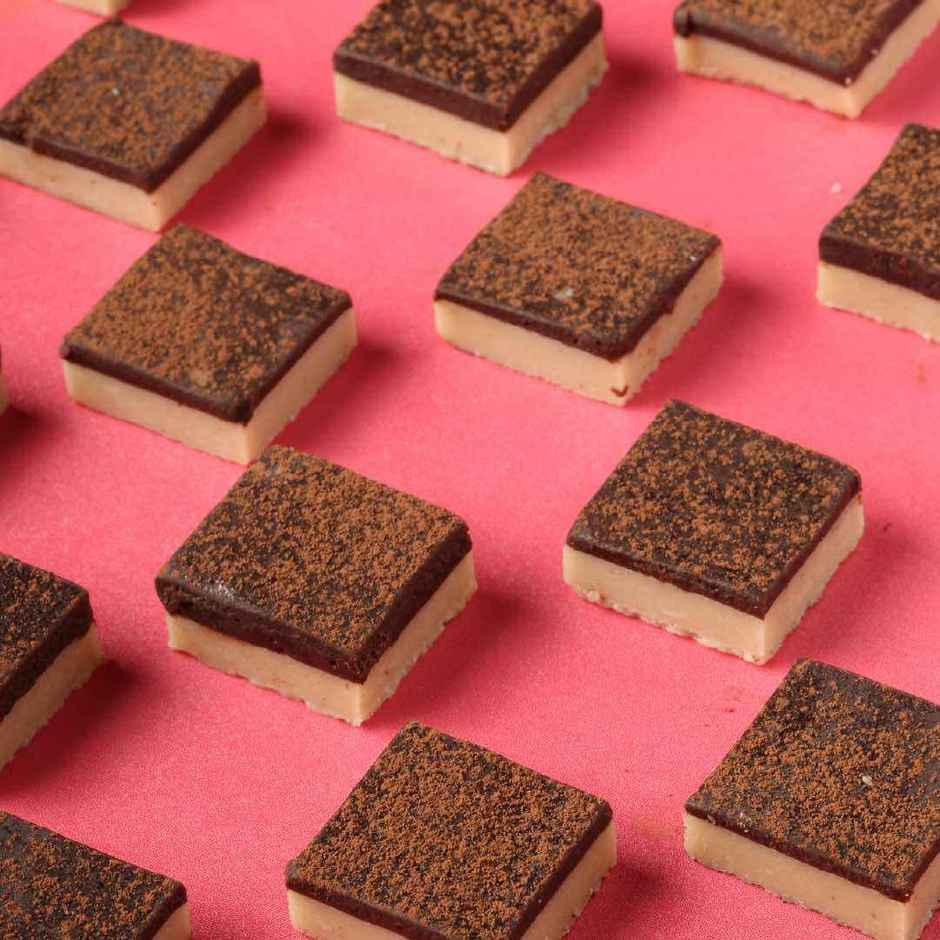 GO Desi Minis: Dark Chocolate Kaju Katli