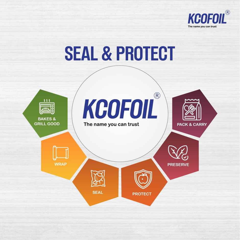 Kcofoil 25 m Aluminium Foil for Food Wrapping