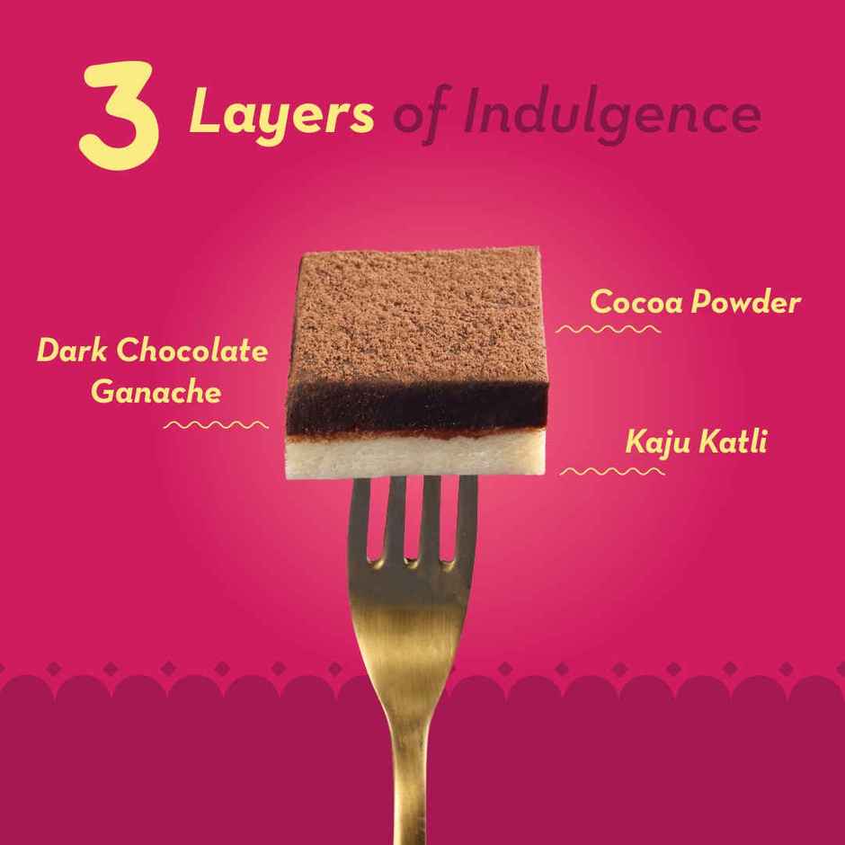 GO Desi Minis: Dark Chocolate Kaju Katli