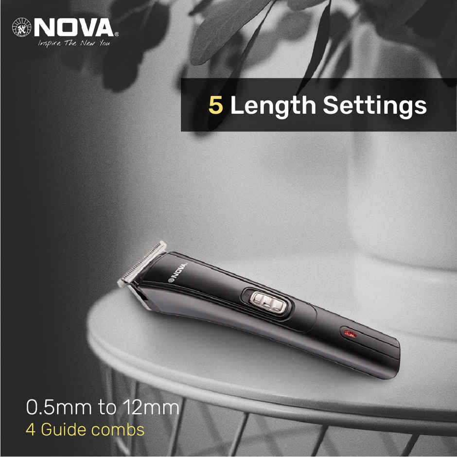 Nova Nht 1039 USB Trimmer 45 Min Runtime 4 Length Settings (Black)